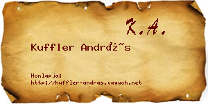 Kuffler András névjegykártya